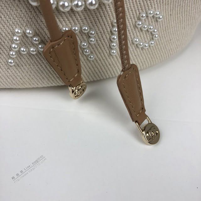 Chanel女包 57536 Chanel2020Ss新版抽繩包 Chanel春夏新品珍珠肩背包  djc4051